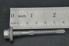 vít bắn tôn 6cm ren kép 6.3/5.5 màu bạc xám kèm đệm EPDM
