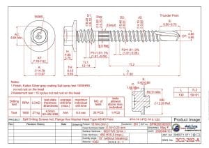 Vít bắn tôn panel mạ kẽm 6.3/5.5×130mm bám sâu chống bão