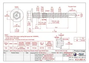 Vít bắn tôn panel mạ kẽm 6.3/5.5×85mm chống tốc mái