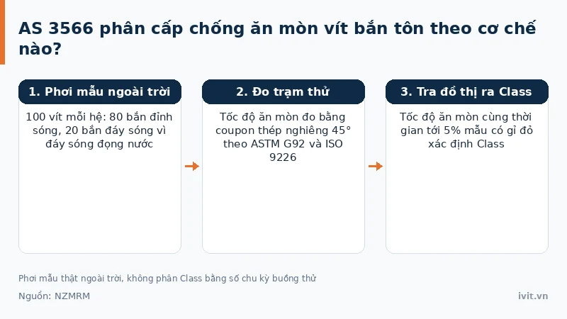 Sơ đồ cơ chế phân Class vít bắn tôn bằng phơi mẫu ngoài trời theo NZMRM